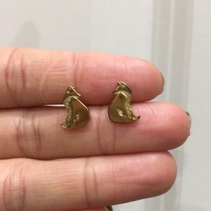 Gorjana 18k gold plated fox stud earrings